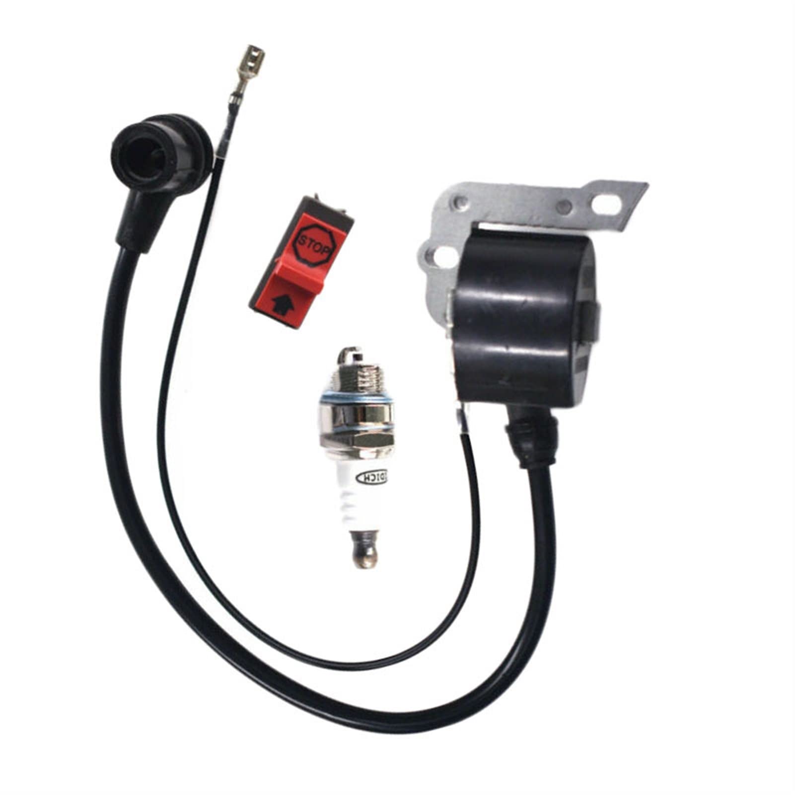 RFVBG Ersatz-Zündspulensatz for Husqvarna 261 262 266 268 272 Kettensägen. Teile for Zündspulenschalter, Zündkerze(1) von RFVBG