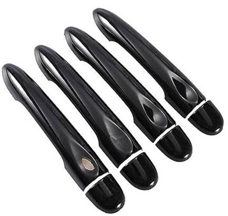 RFVBG Glänzend Schwarze Autotürgriffabdeckung, for Renault, Captur Kaptur, for Samsung, QM3 2013–2020 Autotürgriffabdeckung(Black 4dr No Key 1 Button) von RFVBG