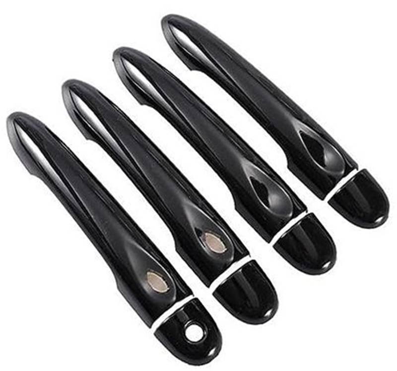 RFVBG Glänzend Schwarze Autotürgriffabdeckung, for Renault, Megane 3 MK3 III 2008 2009 2010 2011 2012 2013 2014 2016 Autotürgriffabdeckung(Black 4dr 1 Key 2 Buttons) von RFVBG