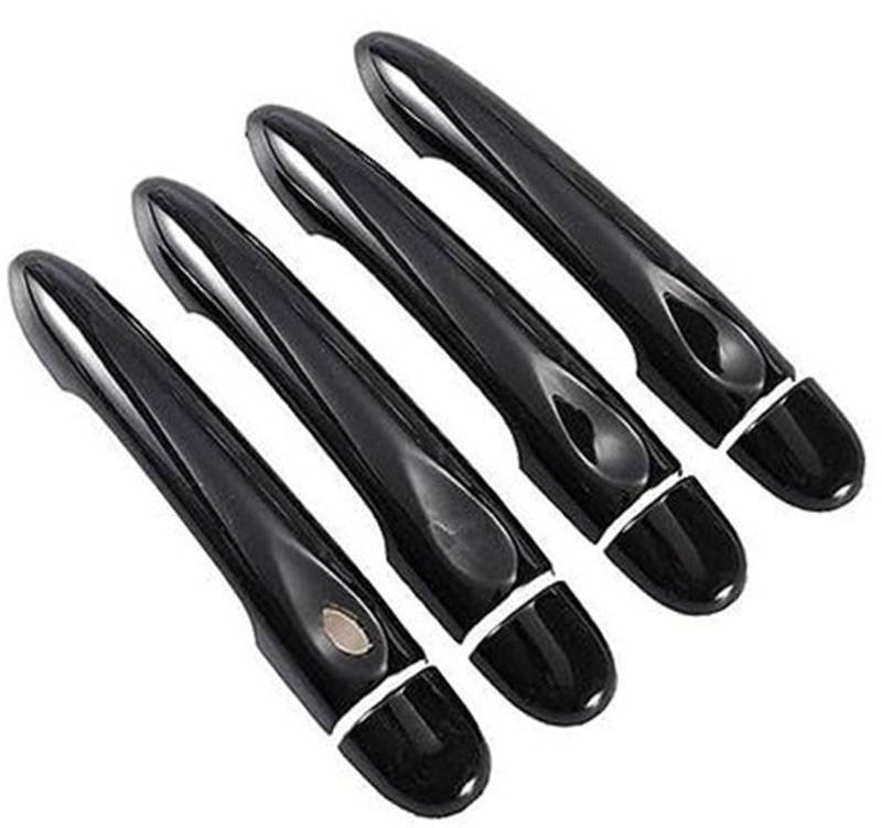 RFVBG Glänzend Schwarze Autotürgriffabdeckung, for Renault, Megane 3 MK3 III 2008 2009 2010 2011 2012 2013 2014 2016 Autotürgriffabdeckung(Black 4dr No Key 1 Button) von RFVBG
