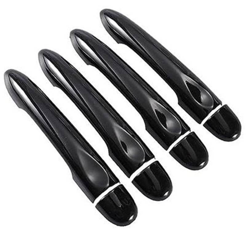 RFVBG Glänzend Schwarze Autotürgriffabdeckung, for Renault, Megane 3 MK3 III 2008 2009 2010 2011 2012 2013 2014 2016 Autotürgriffabdeckung(Black 4dr No Key No Button) von RFVBG