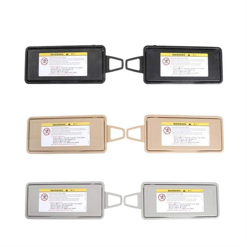 RFVBG Links/Rechts Schwarz Grau Beige Sonnenschutz Visier Make-Up Kosmetikspiegel Abdeckung, for Mercedes-Benz, W220 S Klasse A2208100110 Kosmetikspiegelabdeckung für die Sonnenblende im Auto(Beige Ri von RFVBG