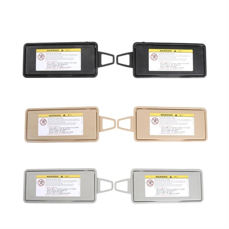 RFVBG Links Rechts Schwarz Grau Beige Sonnenschutz Visier Make-Up Kosmetikspiegel Abdeckung, for Mercedes-Benz, W220 S Klasse A2208100110 Kosmetikspiegelabdeckung für die Sonnenblende im Auto(Beige Ri von RFVBG