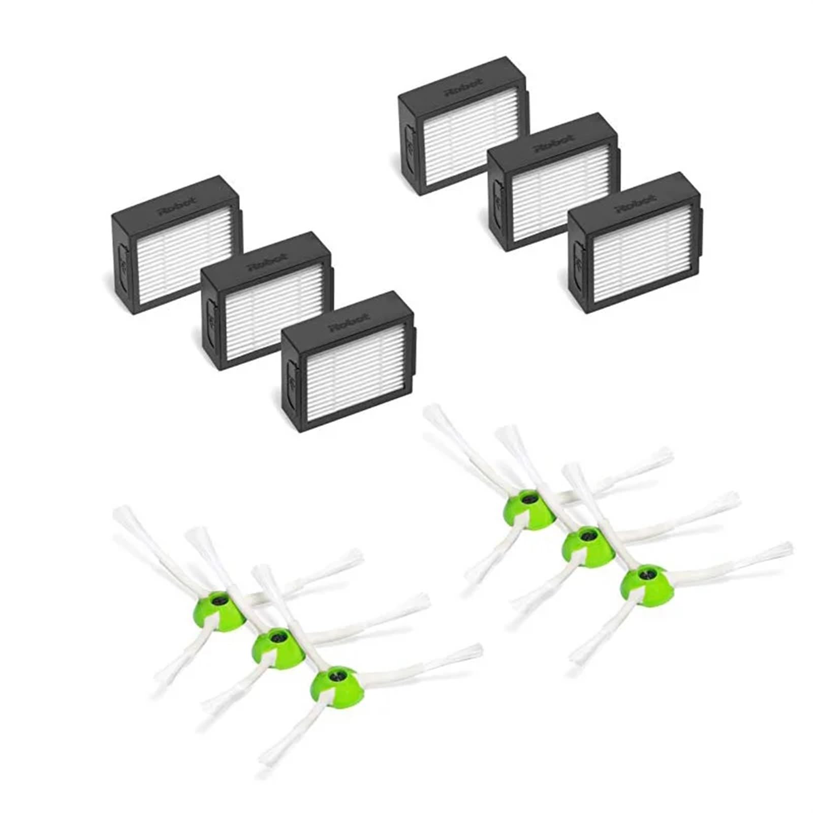 RFVBG Neue Hauptbürste, Hepa-Filter und Seitenbürste, for iRobot Roomba i7 i7+ i8 E5 E6 I-Serie, Staubsauger-Ersatzteile Staubsauger-Hepa-Filter(As The picture-04) von RFVBG
