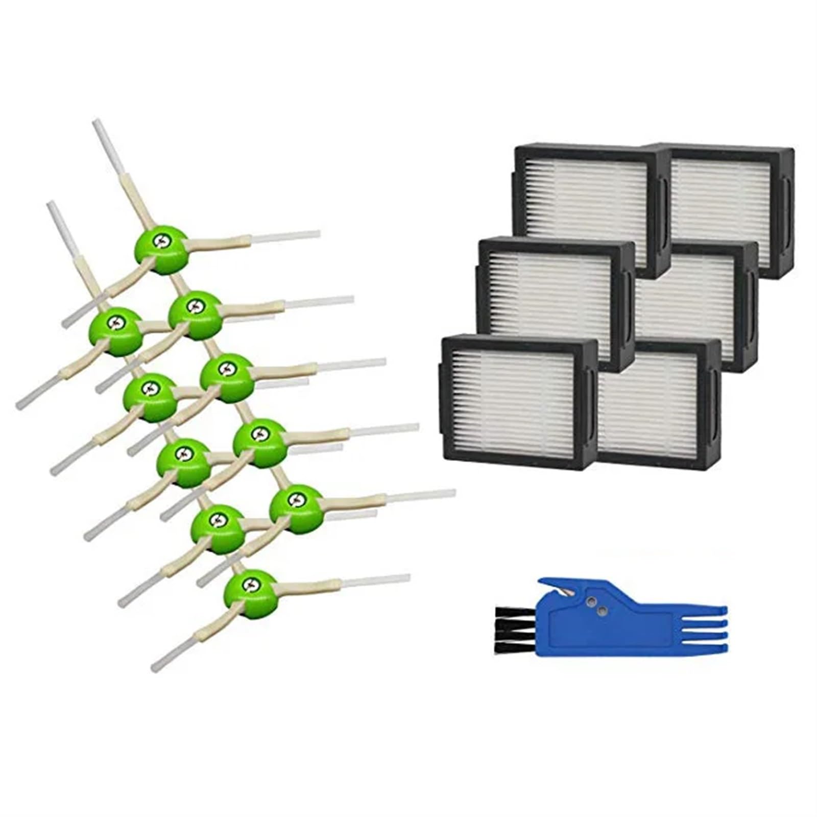 RFVBG Neue Hauptbürste, Hepa-Filter und Seitenbürste, for iRobot Roomba i7 i7+ i8 E5 E6 I-Serie, Staubsauger-Ersatzteile Staubsauger-Hepa-Filter(As The picture-06) von RFVBG