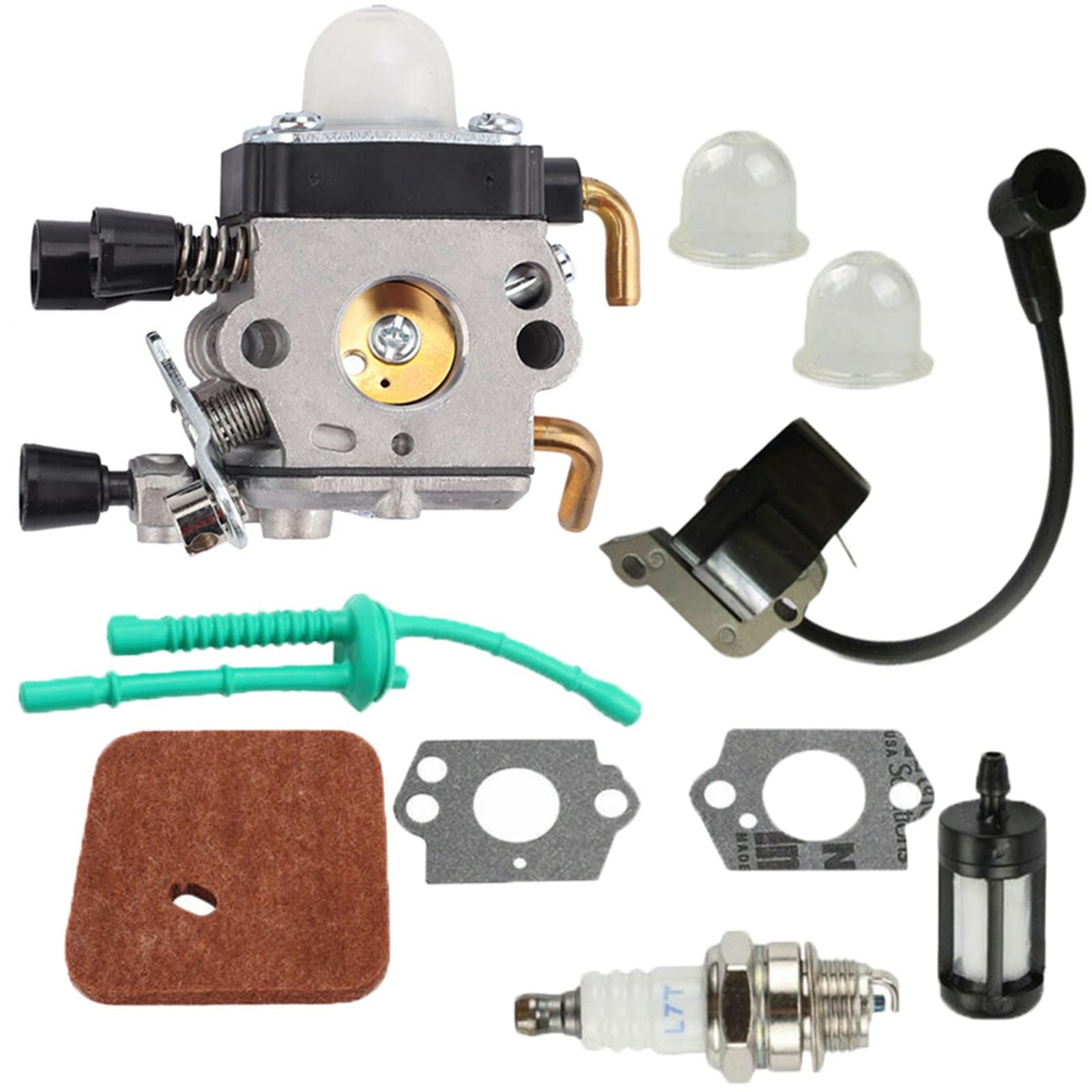 RFVBG Vergaser-Zündkerzen-Zündspulensatz for STIHL, FS55 FS38 FS55R KM55 FS45 FS46 RFVBG Vergaser-Zündkerzen-Zündspulensatz for STIHL, FS55 FS38 FS55R KM55 FS45 FS46 von RFVBG