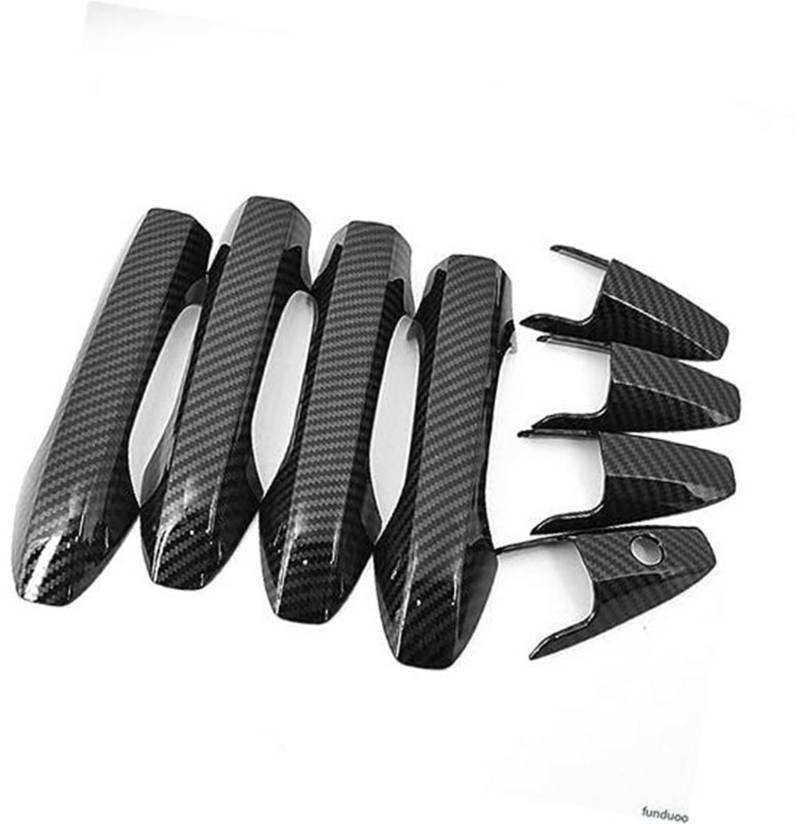 RFVBG for CRV CR-V 2007–2011, glänzende Kohlefaser-Chrom-Autotürgriff-Abdeckung, Dekor Autotürgriffabdeckung(Black Carbon Handle-Bowl) von RFVBG