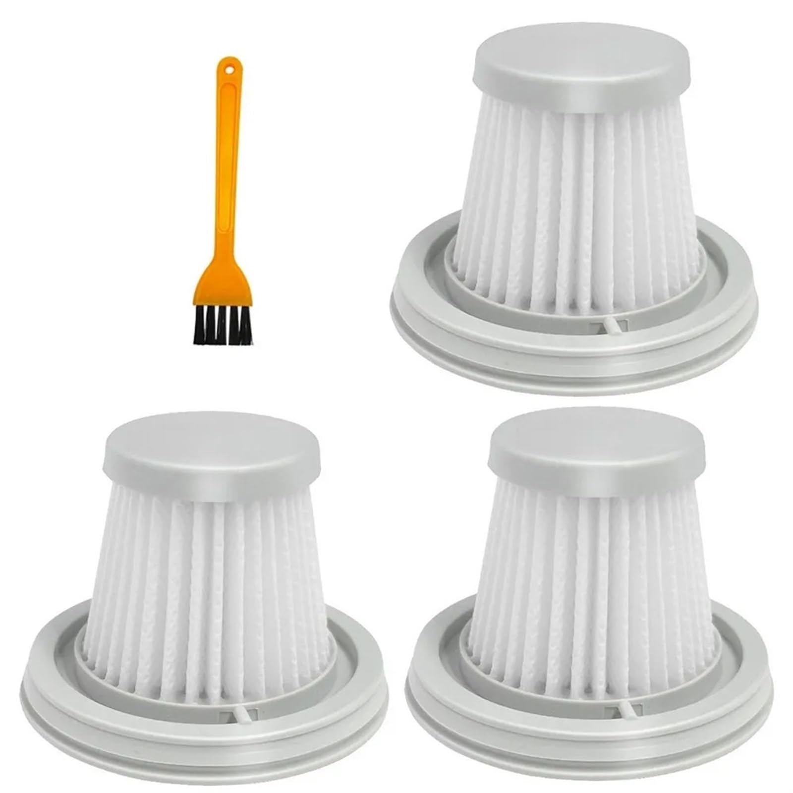 RFVBG for XIAOMI-MIJIA Staubsauger waschbar, Filter Handy Home Mini Wireless Filtering Staub recycelbare Staubsauger Filterteile Staubsauger-Hepa-Filter(3PCS and Brush) von RFVBG