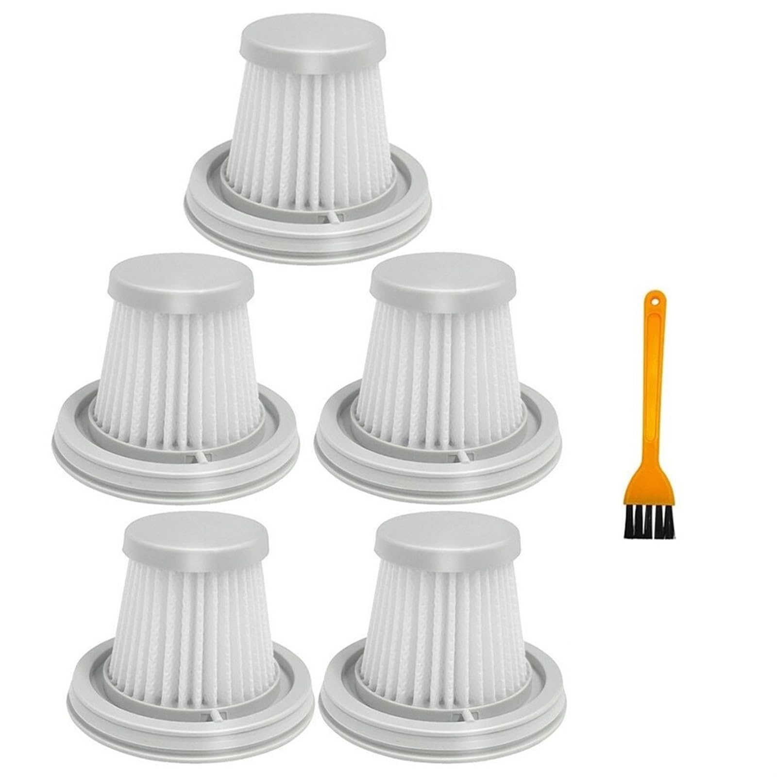 RFVBG for XIAOMI-MIJIA Staubsauger waschbar, Filter Handy Home Mini Wireless Filtering Staub recycelbare Staubsauger Filterteile Staubsauger-Hepa-Filter(5PCS and Brush) von RFVBG