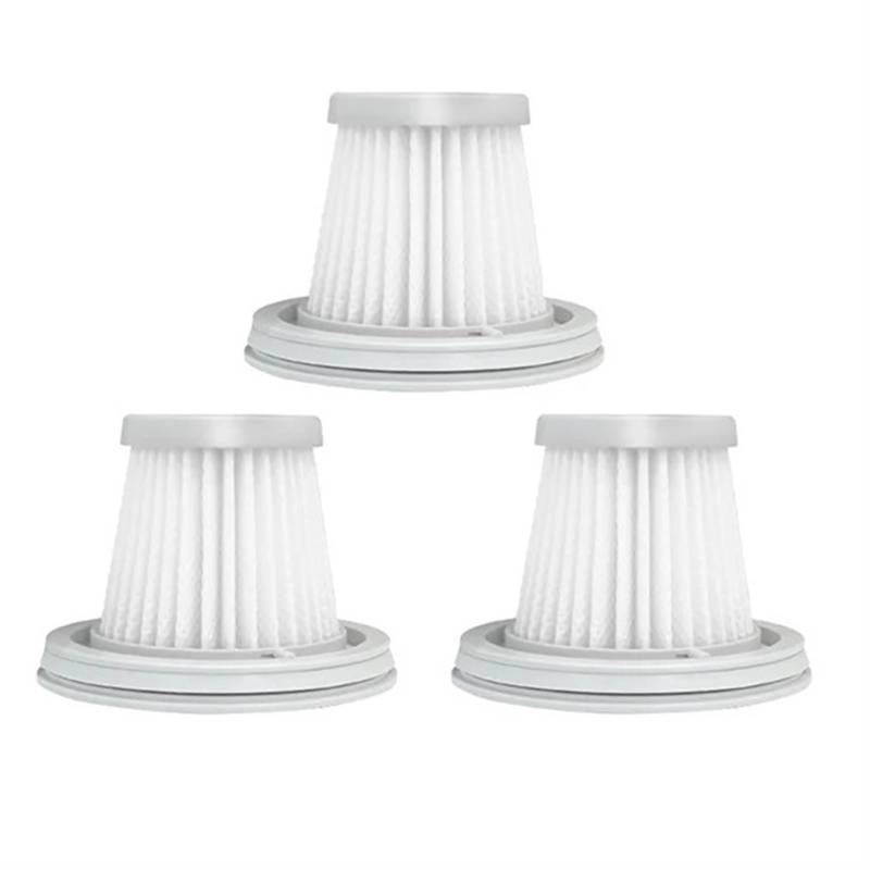 RFVBG for Xiaomi, for Mijia Handy Staubsauger SSXCQ01XY, Home Car Mini Wireless Hepa Filter Ersatzteile Ersatz Zubehör H13 Staubsauger-Hepa-Filter(3 Filters) von RFVBG