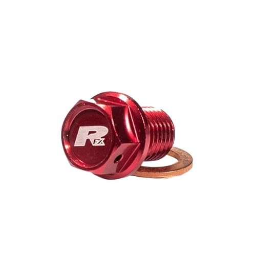 RFX Pro magnetische Ablaufschraube (rot) [M8 x 25 mm x 1,25] Honda CRF250 04-09 CRF250X 04-18 von RFX