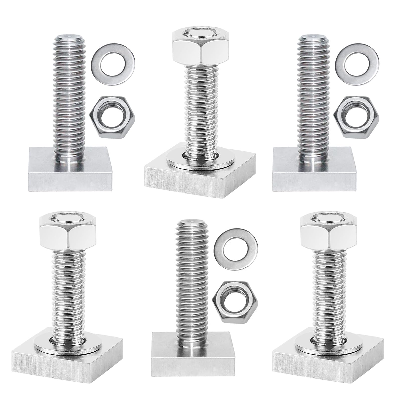 RFYTDCF 6 STK T Nut Adapter Nutensteine Dachträger, M8 Nutenstein Set Klemmschraube mit Muttern und Unterlegscheiben Edelstahl Halterung Dachbox Befestigung Zubehör Kompatibel zu T Nut Schiene RFYTDCF 6 STK T Nut Adapter Nutensteine Dachträger, M8 Nutenstein Set Klemmschraube mit Muttern und Unterlegscheiben Edelstahl Halterung Dachbox Befestigung Zubehör Kompatibel zu T Nut Schiene von RFYTDCF