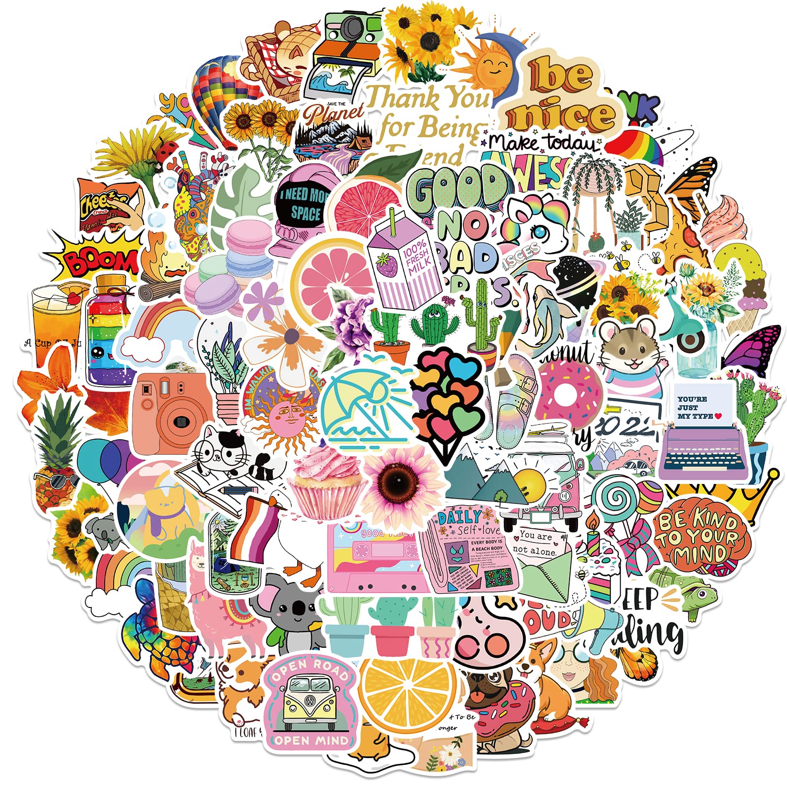 RGBEE Sticker Set 100 Stücke, Wasserfeste Vsco Aufkleber Vintage Aesthetic Decal für Skateboard Laptop Koffer Helm Motorrad Auto Fahrrad Computer RGBEE Sticker Set 100 Stücke, Wasserfeste Vsco Aufkleber Vintage Aesthetic Decal für Skateboard Laptop Koffer Helm Motorrad Auto Fahrrad Computer von RGBEE