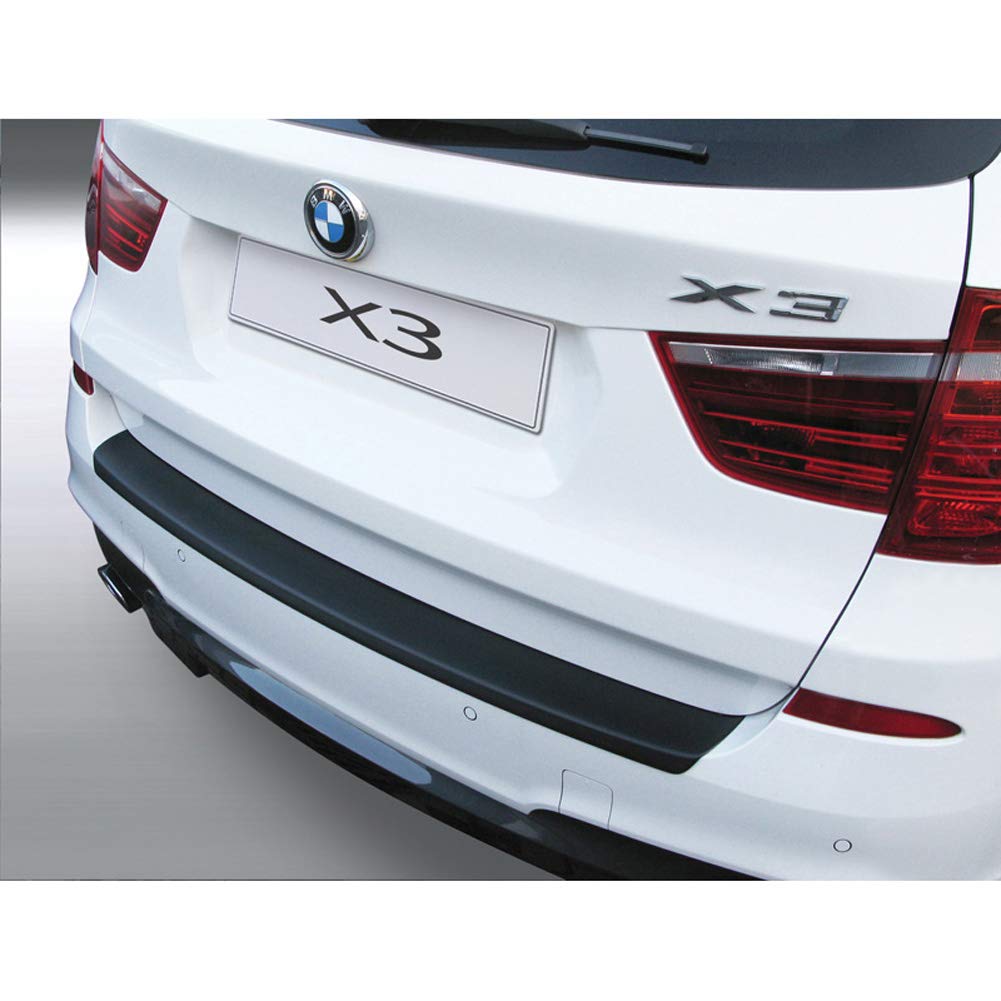 ABS Heckstoßstangenschutz kompatibel mit BMW X3 2010-2014 Schwarz, Mattschwarz von RGM