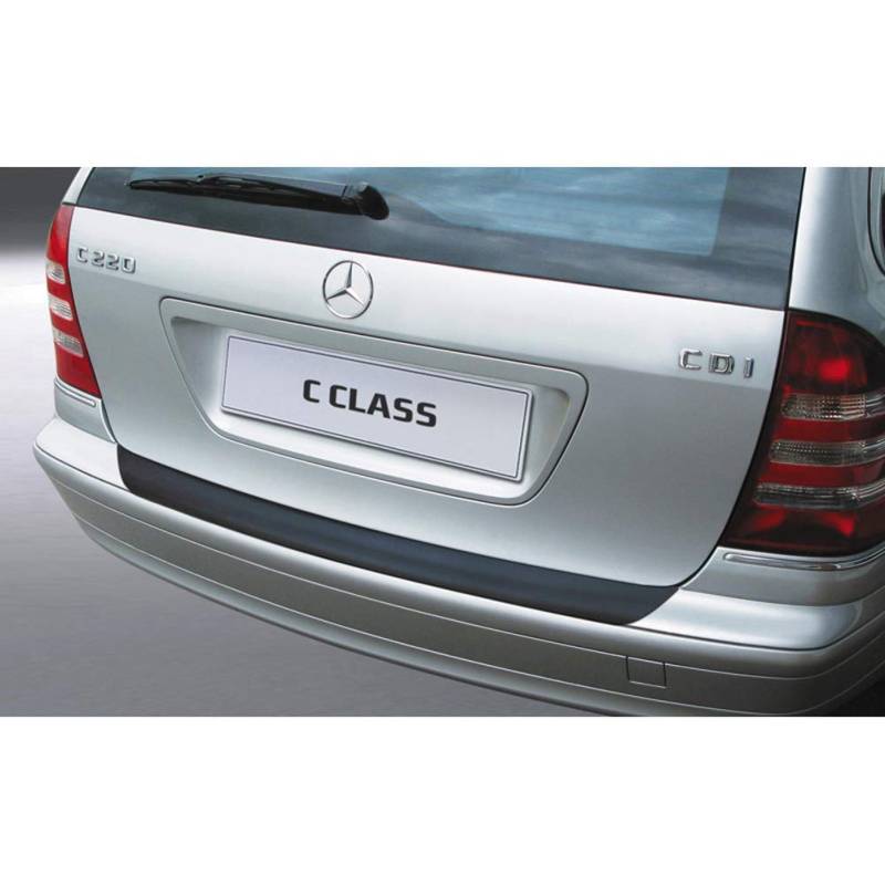 ABS Heckstoßstangenschutz kompatibel mit Mercedes-Benz C-Klasse W203 Kombi 2001-2007 Schwarz, Mattschwarz von RGM