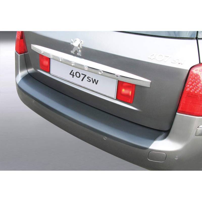 ABS Heckstoßstangenschutz kompatibel mit Peugeot 407 SW 2009- Schwarz von RGM