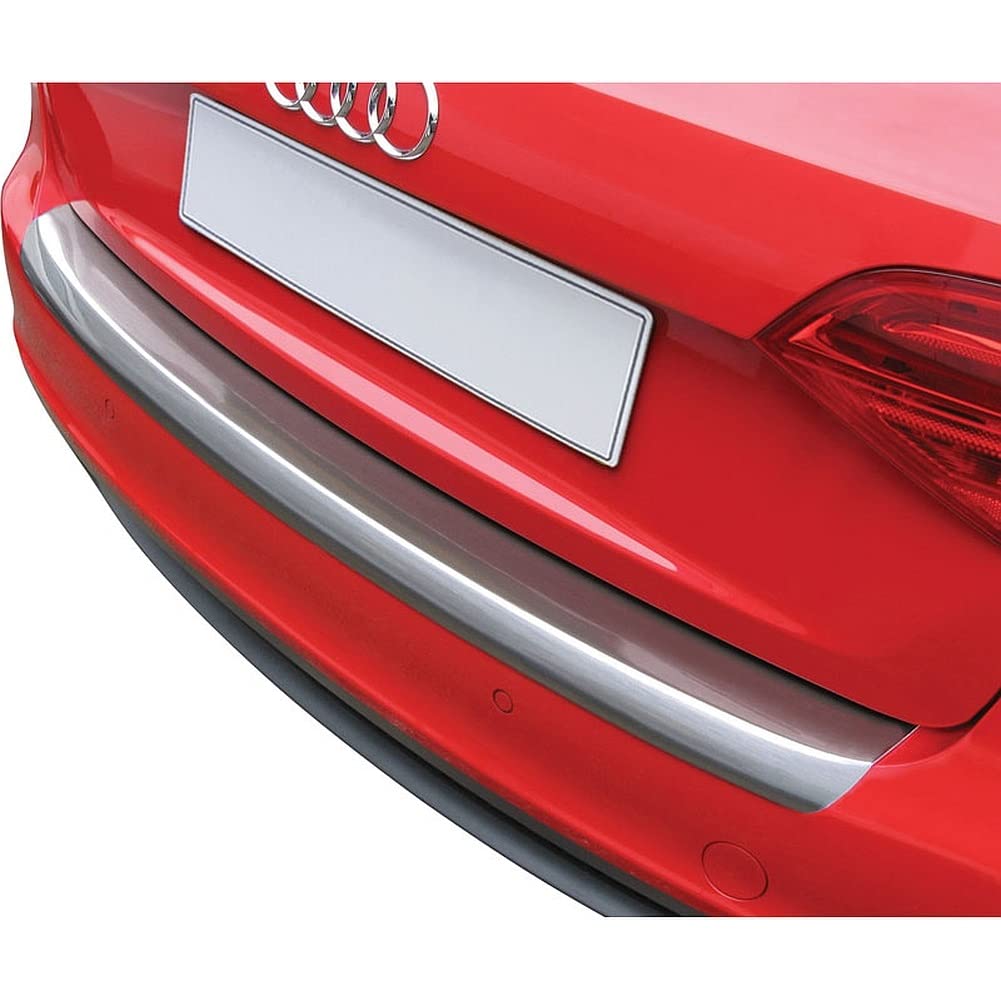 ABS Heckstoßstangenschutz kompatibel mit Seat Leon (5F) ST S/SE/FR/X-Perience/Cupra 2017-2020 'Gebürstet Alu' Look von RGM