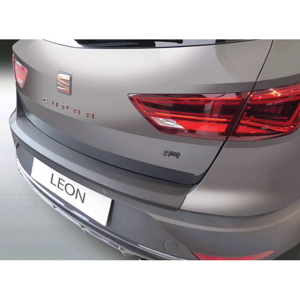 ABS Heckstoßstangenschutz kompatibel mit Seat Leon (5F) ST S/SE/FR/X-Perience/Cupra 2017-2020 Schwarz, Mattschwarz von RGM