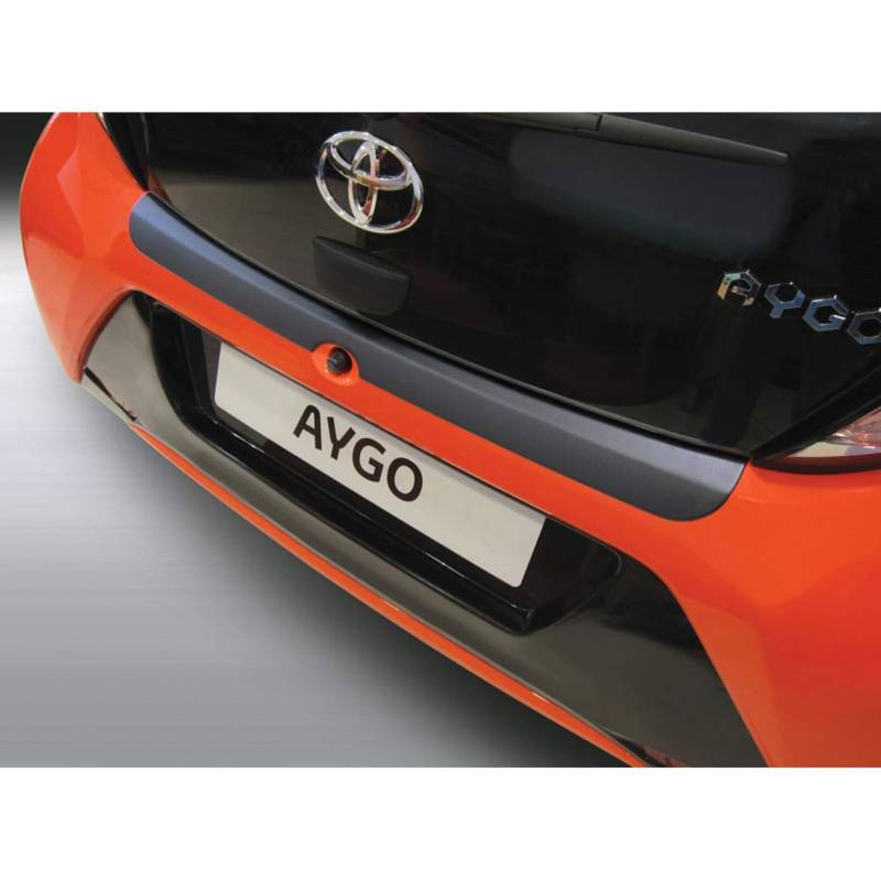 RGM ABS Heckstoßstangenschutz kompatibel mit Toyota Aygo 3/5 türer 7/2014- Schwarz von RGM