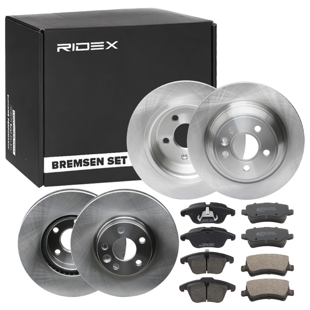 RIDEX 3405B1750 Bremsenset Vorne Hinten Belüftet, 300,0, 302,0mm - Bremsen Set mit Bremsscheiben und Bremsbeläge Satz RIDEX 3405B1750 Bremsenset Vorne Hinten Belüftet, 300,0, 302,0mm - Bremsen Set mit Bremsscheiben und Bremsbeläge Satz von RIDEX