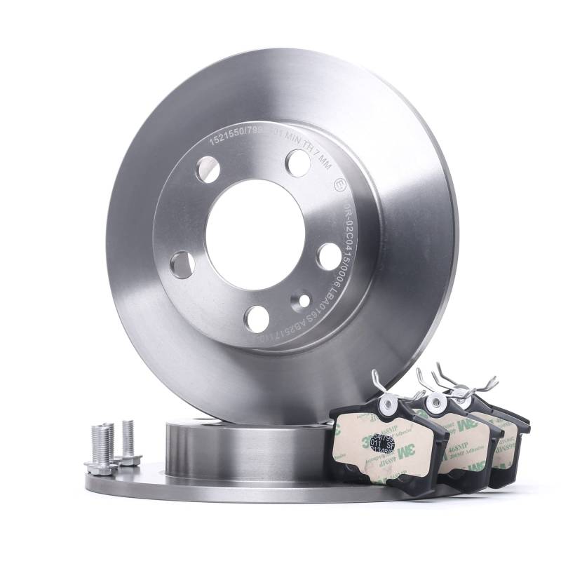 RIDEX 3405B1145 Bremsenset Hinten 230mm - Bremsen Set mit Bremsscheiben und Bremsbeläge Satz von RIDEX