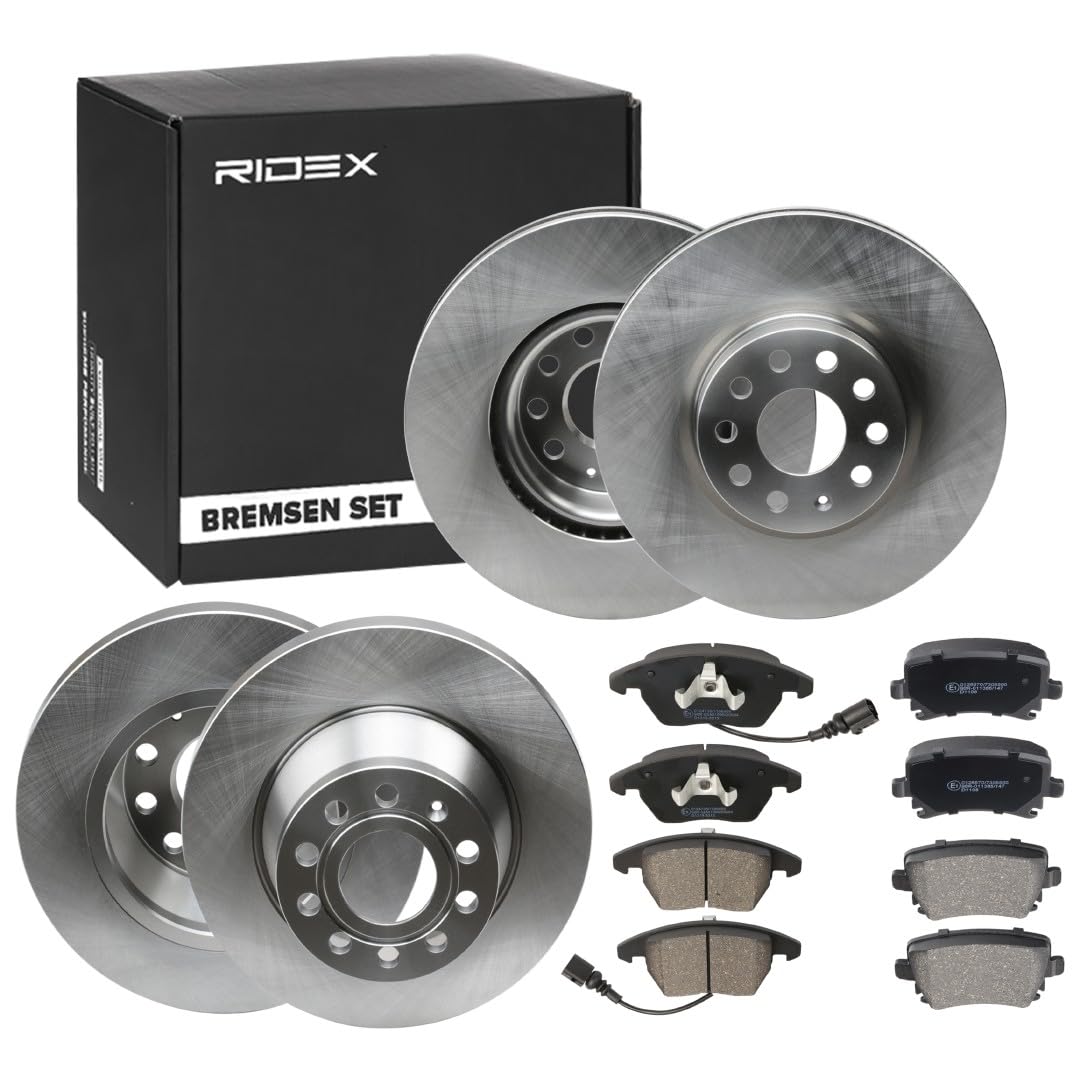 RIDEX 3405B0499 Bremsenset Vorne Hinten Belüftet, Belüftet, 312,0, 312, 282,0mm - Bremsen Set mit Bremsscheiben und Bremsbeläge Satz RIDEX 3405B0499 Bremsenset Vorne Hinten Belüftet, Belüftet, 312,0, 312, 282,0mm - Bremsen Set mit Bremsscheiben und Bremsbeläge Satz von RIDEX