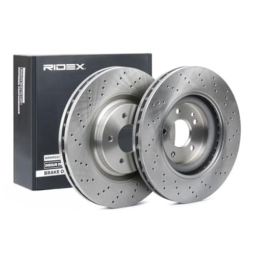 2x RIDEX Bremsscheibe Vorne Ø334mm Höhe: 51.5mm Dicke: 32mm Lochzahl: 5/6 Lochkreis-Ø: 112mm gelocht/innenbel. 82B1706 von RIDEX
