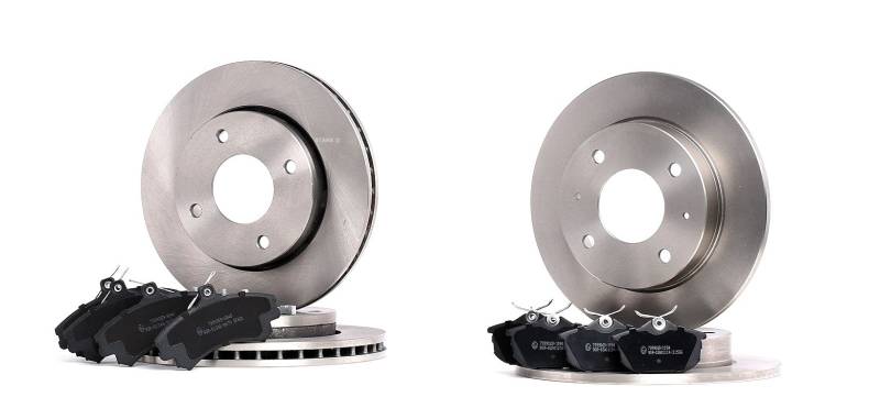 RIDEX 3405B0230 Bremsenset Hinten Vorne Belüftet, 256, 250mm - Bremsen Set mit Bremsscheiben und Bremsbeläge Satz von RIDEX