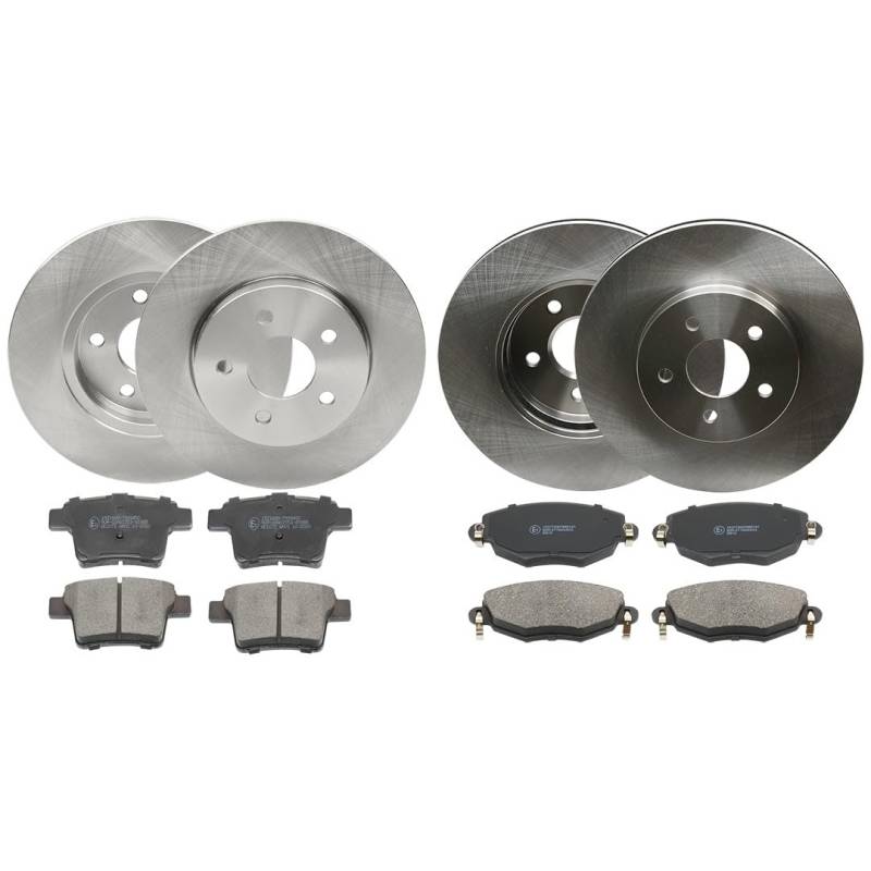 RIDEX 3405B0349 Bremsenset Vorne Hinten Belüftet, 300, 279,8mm - Bremsen Set mit Bremsscheiben und Bremsbeläge Satz von RIDEX