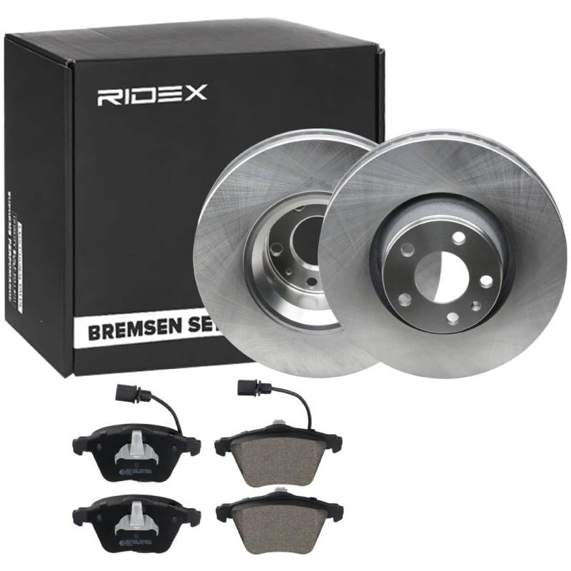 RIDEX 3405B0351 Bremsenset Vorne Belüftet 321mm - Bremsen Set mit Bremsscheiben und Bremsbeläge Satz von RIDEX