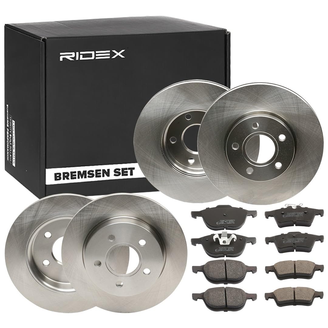 RIDEX 3405B0354 Bremsenset Hinten Vorne Belüftet, 278, 264,8mm - Bremsen Set mit Bremsscheiben und Bremsbeläge Satz RIDEX 3405B0354 Bremsenset Hinten Vorne Belüftet, 278, 264,8mm - Bremsen Set mit Bremsscheiben und Bremsbeläge Satz von RIDEX