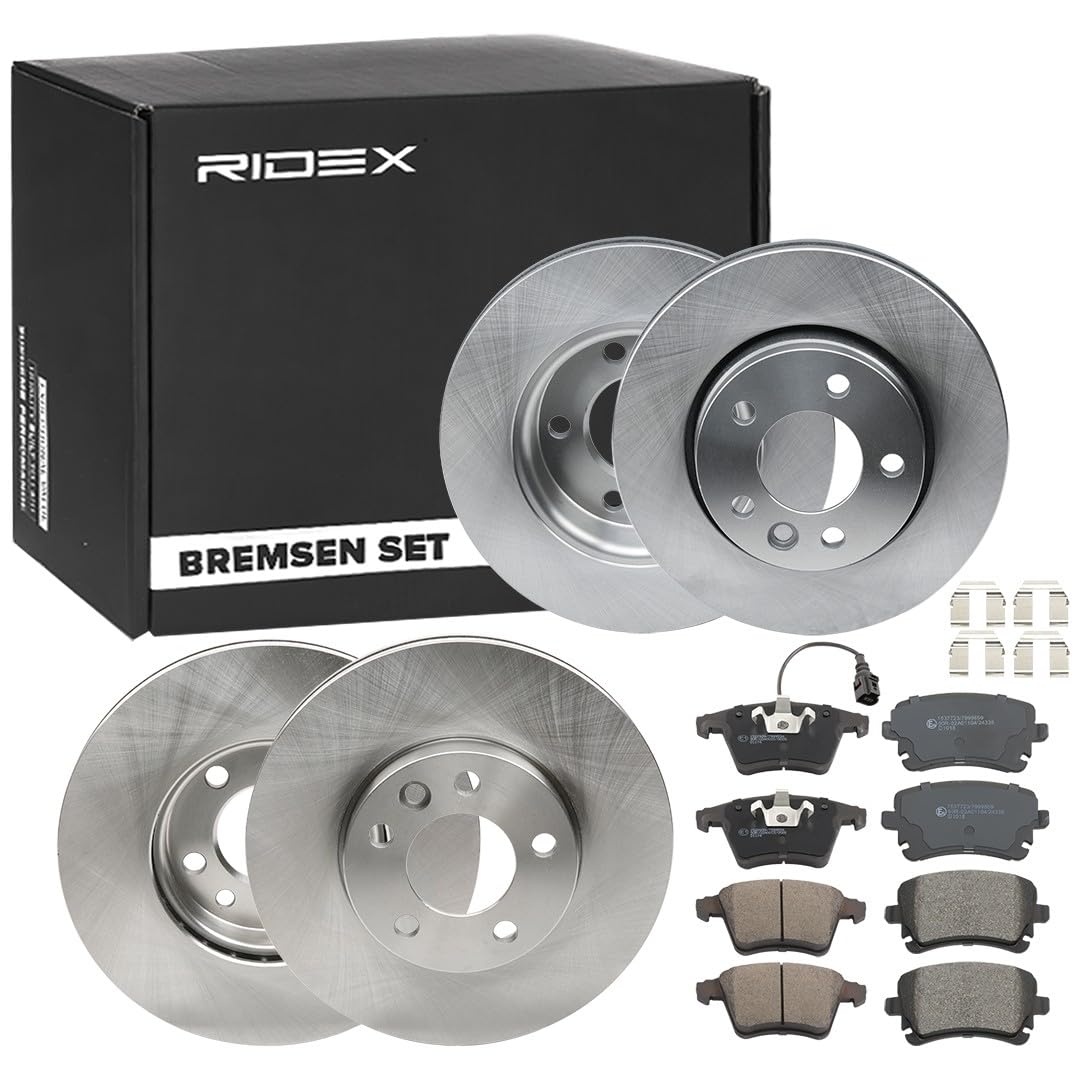 RIDEX 3405B0376 Bremsenset Hinten Vorne Belüftet 293,7, 308mm - Bremsen Set mit Bremsscheiben und Bremsbeläge Satz RIDEX 3405B0376 Bremsenset Hinten Vorne Belüftet 293,7, 308mm - Bremsen Set mit Bremsscheiben und Bremsbeläge Satz von RIDEX
