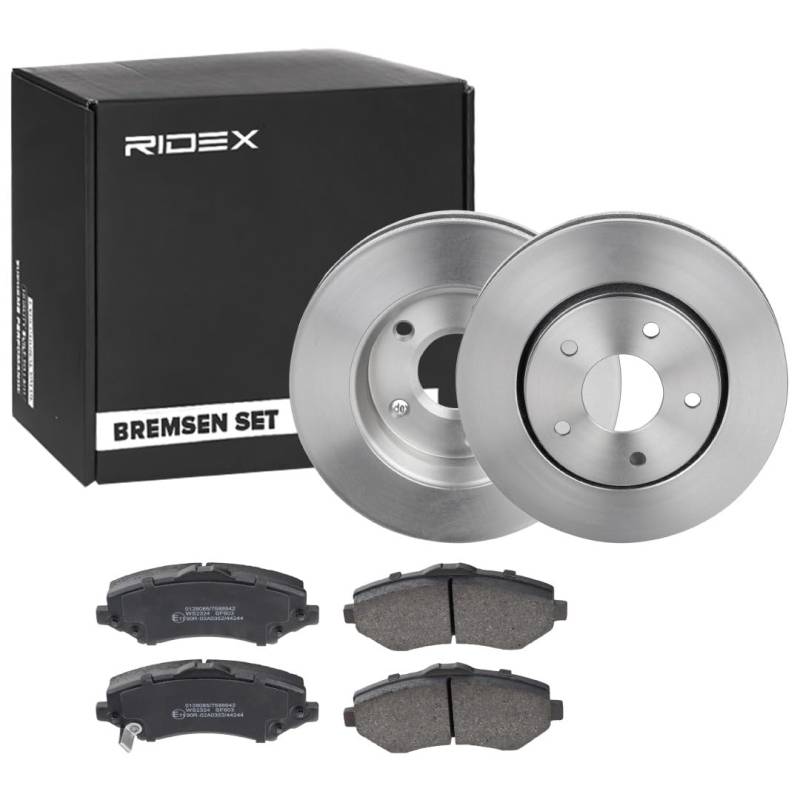 RIDEX 3405B1207 Bremsenset Vorne Belüftet 302mm - Bremsen Set mit Bremsscheiben und Bremsbeläge Satz von RIDEX
