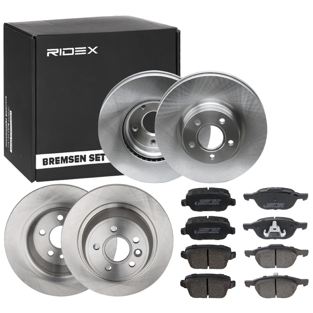 RIDEX 3405B1687 Bremsenset Vorne Hinten Belüftet, 300,0, 302,0mm - Bremsen Set mit Bremsscheiben und Bremsbeläge Satz RIDEX 3405B1687 Bremsenset Vorne Hinten Belüftet, 300,0, 302,0mm - Bremsen Set mit Bremsscheiben und Bremsbeläge Satz von RIDEX