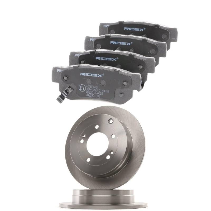 RIDEX 3405B2466 Bremsenset Hinten 284mm - Bremsen Set mit Bremsscheiben und Bremsbeläge Satz von RIDEX