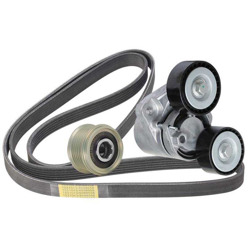 RIDEX 542R0372 Keilrippenriemensatz Keilrippenriemensatz 1698 mm 6Rippenanzahl + Spannrolle EPDM (Ethylen-Propylen-Dien-Kautschuk) von RIDEX