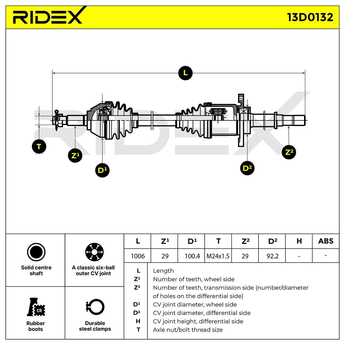 RIDEX Antriebswelle RENAULT,NISSAN 13D0132 391001189R,391002053R,39100JD74B Gelenkwelle,Halbachse,Seitenwelle,Achswelle 39100JY04B RIDEX Antriebswelle RENAULT,NISSAN 13D0132 391001189R,391002053R,39100JD74B Gelenkwelle,Halbachse,Seitenwelle,Achswelle 39100JY04B von RIDEX
