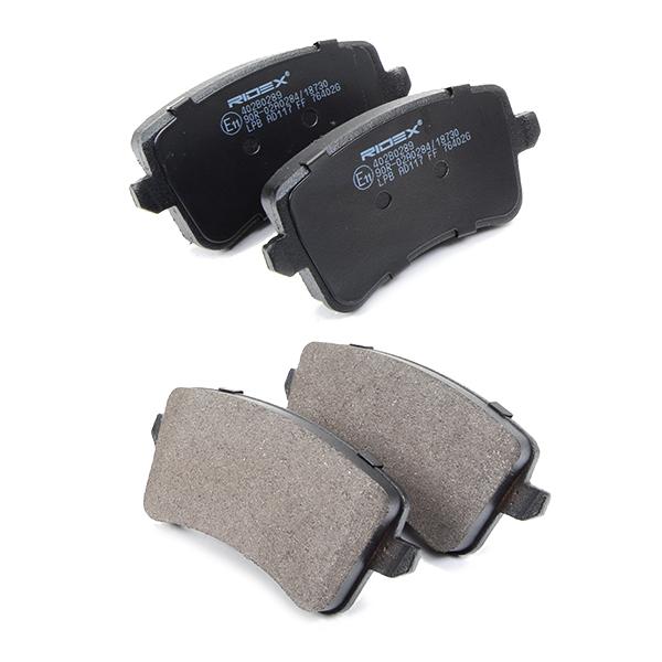RIDEX Bremsbelagsatz VW,AUDI 402B0289 8K0098601E,8K0698451A,8K0698451B 8K0698451F,8K0698451E,8K0098601H,L8KD698451B,8K0098601F,8K0698451D,8K0698451G von RIDEX