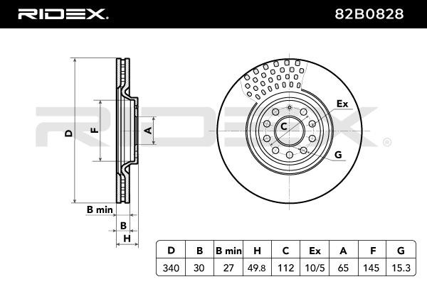 RIDEX Bremsscheibe VW,AUDI,SKODA 82B0828 1K0615301AD,3C0615301C,5Q0615301G Bremsscheiben,Scheibenbremsen 5QN615301A,8S0615301,8S0615301D RIDEX Bremsscheibe VW,AUDI,SKODA 82B0828 1K0615301AD,3C0615301C,5Q0615301G Bremsscheiben,Scheibenbremsen 5QN615301A,8S0615301,8S0615301D von RIDEX