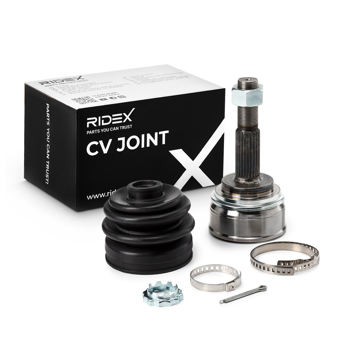RIDEX Gelenksatz NISSAN 5J0071 391000M005,3910050Y00,3910052Y00 Antriebswellengelenk,Gleichlaufgelenk,Antriebsgelenk,Gelenk,Gelenksatz, Antriebswelle von RIDEX