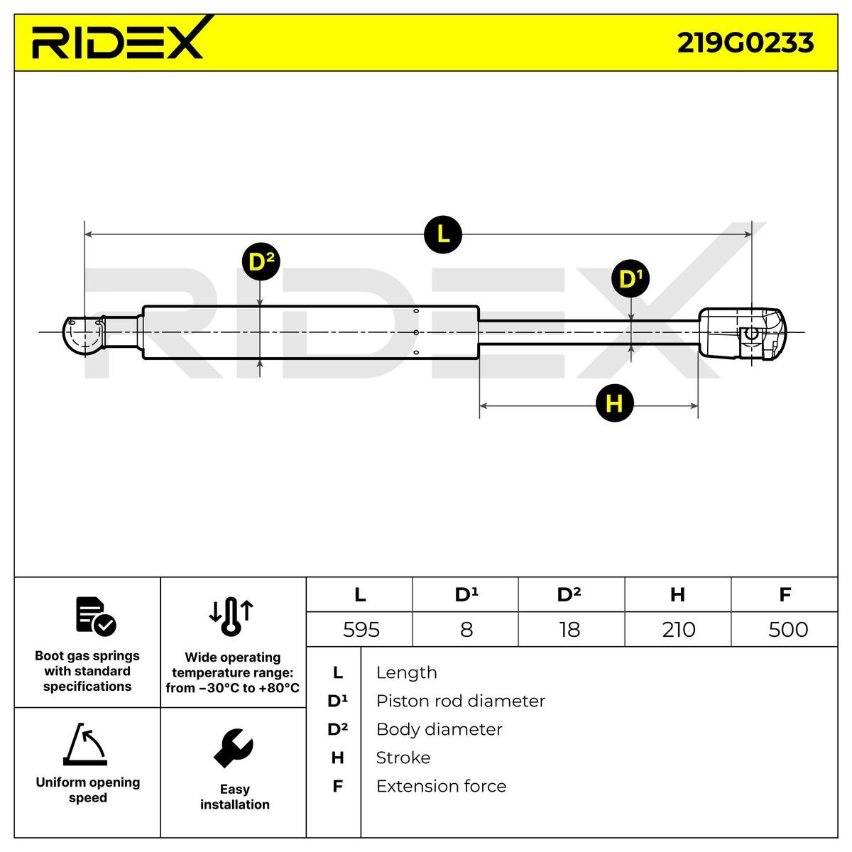 RIDEX Heckklappendämpfer RENAULT 219G0233 7700823271,7700829764,7700842152 7700842153,7700846772,7700846773 RIDEX Heckklappendämpfer RENAULT 219G0233 7700823271,7700829764,7700842152 7700842153,7700846772,7700846773 von RIDEX