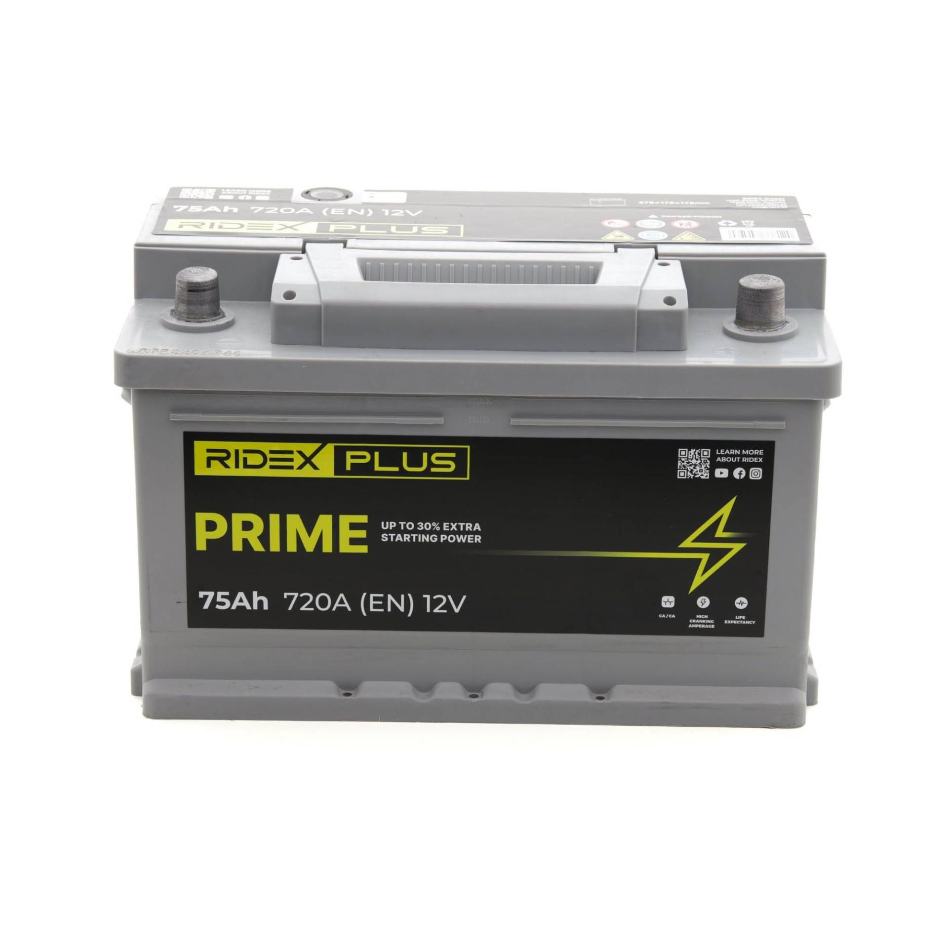 RIDEX PLUS 75Ah 720A 1S0038P B13 LB3 Starterbatterie RIDEX PLUS 75Ah 720A 1S0038P B13 LB3 Starterbatterie von RIDEX