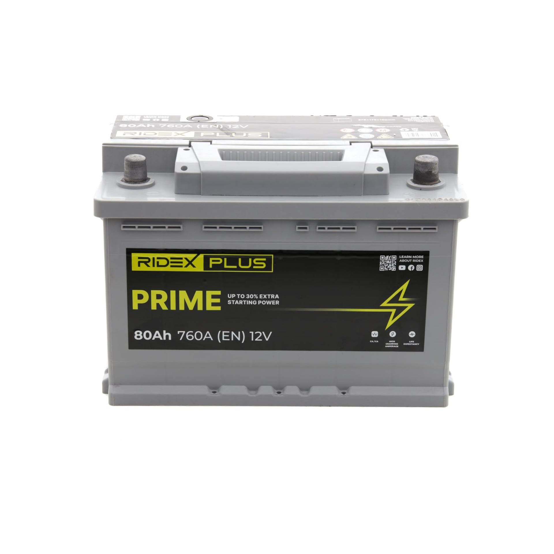 RIDEX PLUS Autobatterie 80Ah 760A 1S0019P B13 L3 Starterbatterie RIDEX PLUS Autobatterie 80Ah 760A 1S0019P B13 L3 Starterbatterie von RIDEX