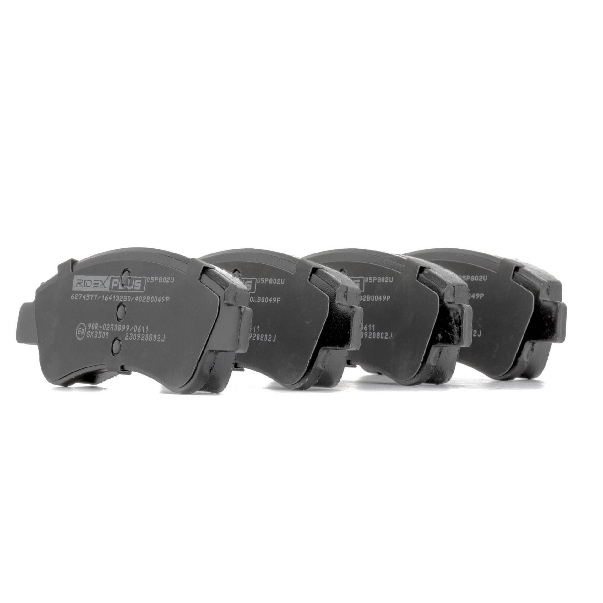 RIDEX PLUS Bremsbeläge Satz Bremsklötze Bremssteine Set Vorne mit Zubehör 402B0049P von RIDEX