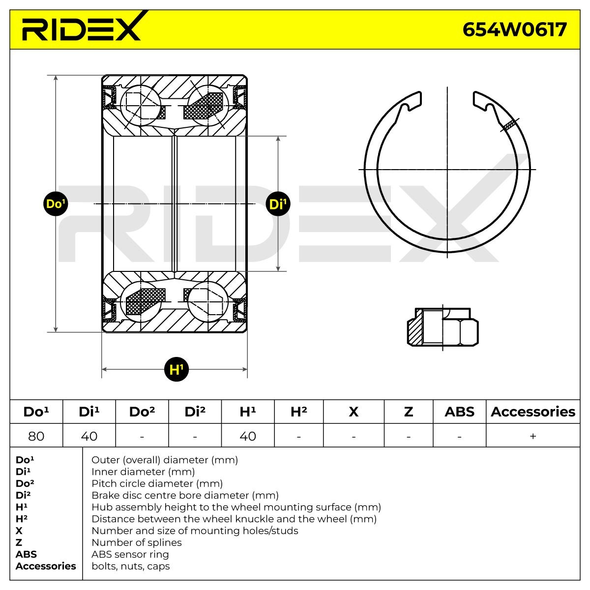 RIDEX Radlagersatz MITSUBISHI 654W0617 MR491449 Radlager,Radlager & Radlagersatz RIDEX Radlagersatz MITSUBISHI 654W0617 MR491449 Radlager,Radlager & Radlagersatz von RIDEX