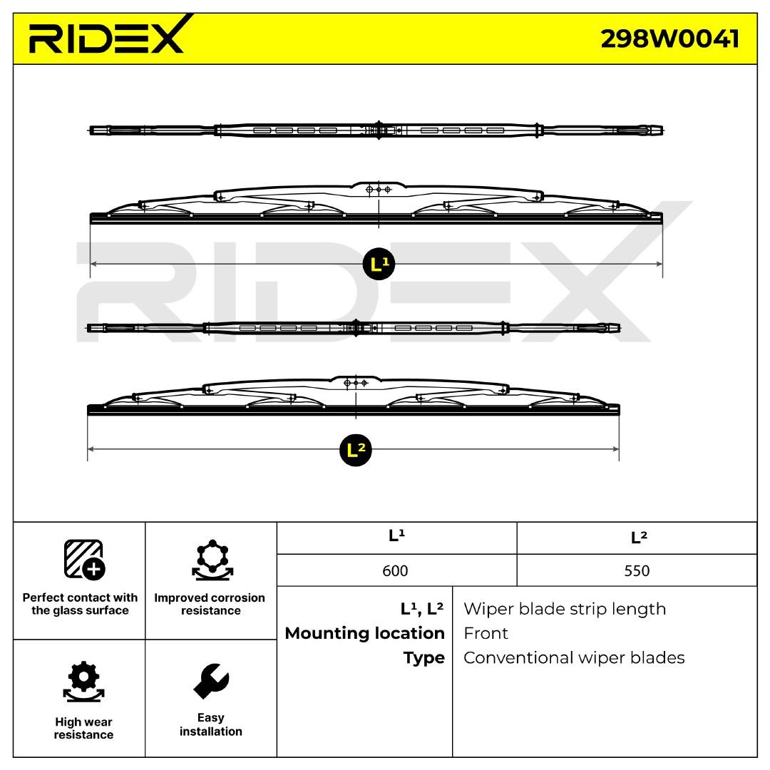RIDEX Scheibenwischer MERCEDES-BENZ,OPEL,BMW 298W0041 RIDEX Scheibenwischer MERCEDES-BENZ,OPEL,BMW 298W0041 von RIDEX