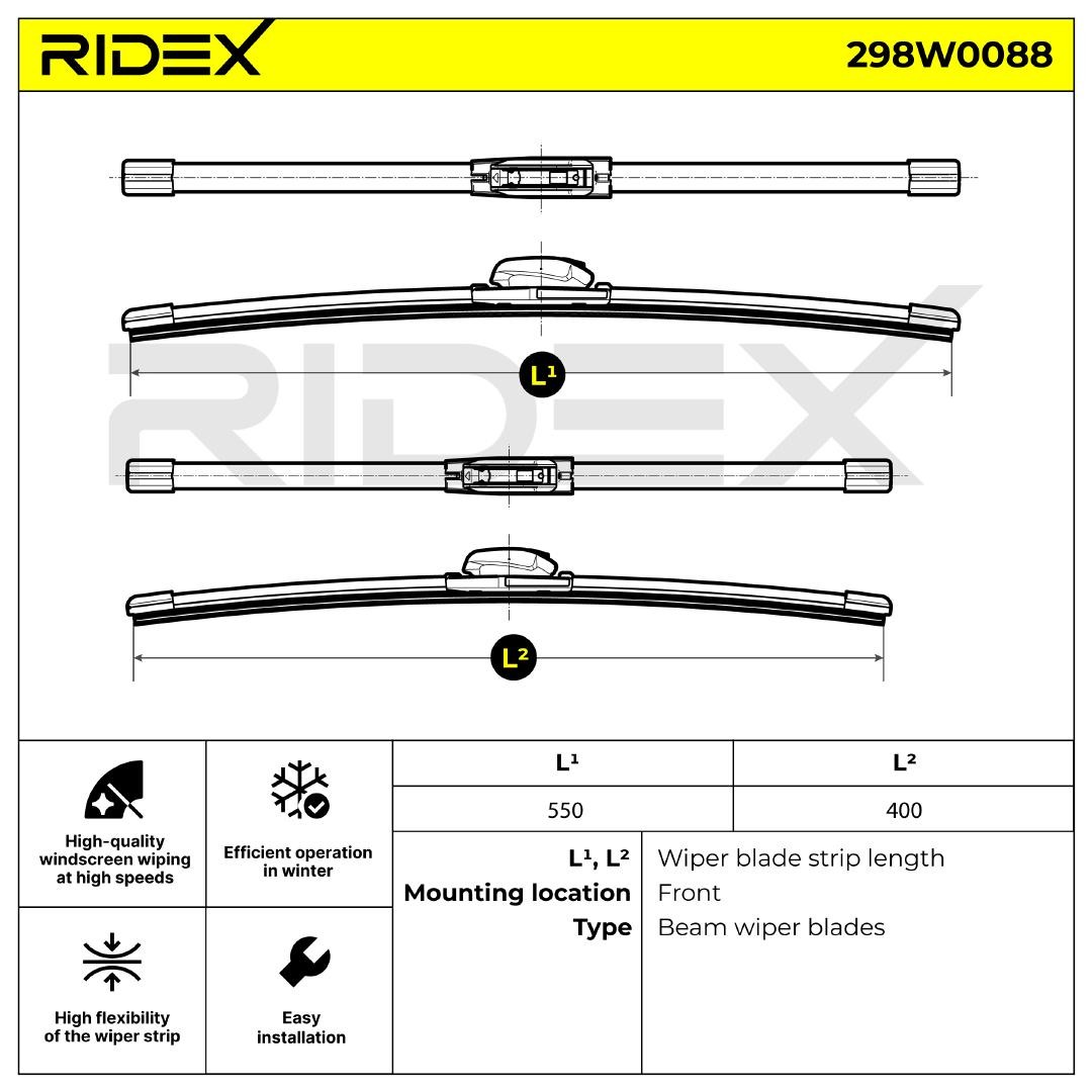 RIDEX Scheibenwischer OPEL,FORD,RENAULT 298W0088 RIDEX Scheibenwischer OPEL,FORD,RENAULT 298W0088 von RIDEX
