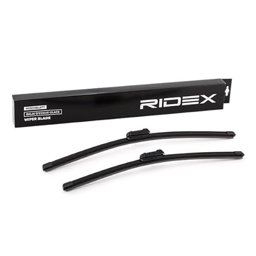 RIDEX Scheibenwischer Set Wischerblätter Set mit Spoiler Frontscheibenwischer Vorne Wischblattausführung: Flachbalkenwischblatt, Rahmenlos Länge 1: 530mm Länge 2: 475mm 298W0142 von RIDEX