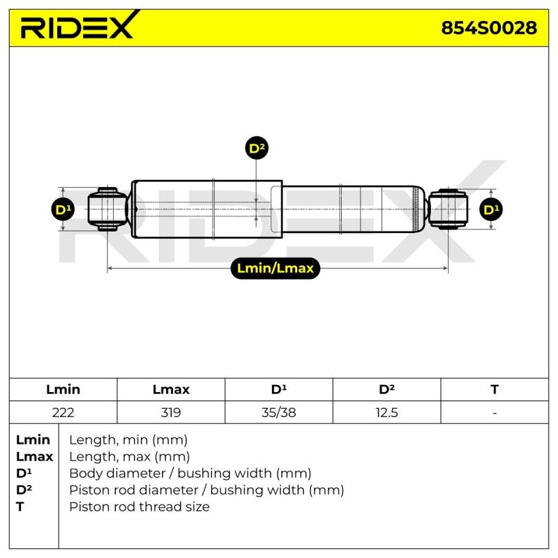 RIDEX Stoßdämpfer FIAT,ALFA ROMEO,LANCIA 854S0028 7720720,0000007648482,0000007690033 Federbein,Stossdämpfer 0000046421626,7642983,7640930,71712478 von RIDEX