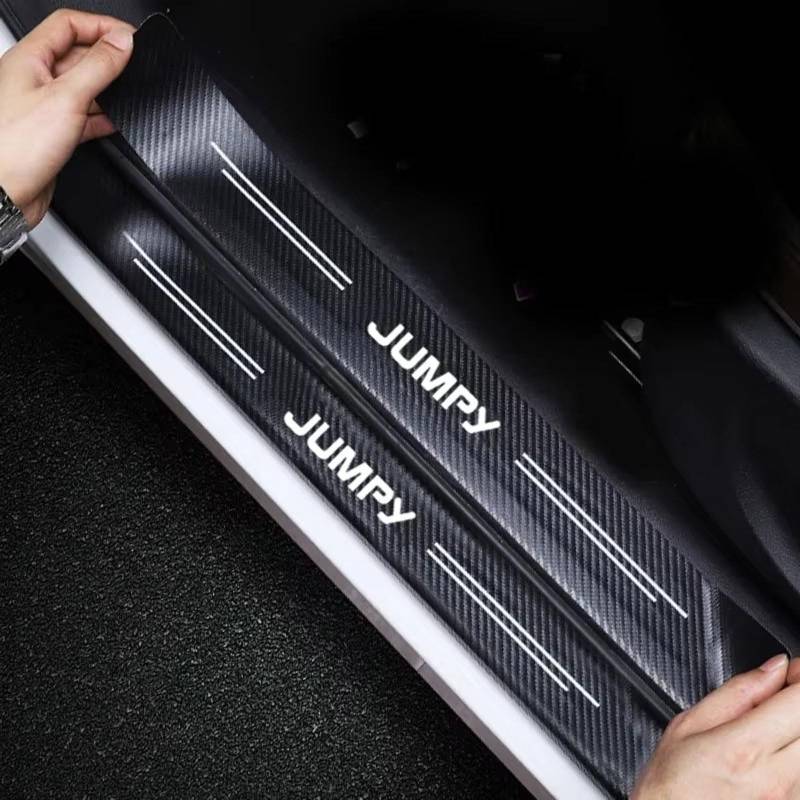 4 Stück Auto Einstiegsleisten Schutz Aufkleber, für Citroën Jumpy Kohlefaser Türschweller Trittschutz Auto-Styling Dekor Zubehör Lackschutzfolie von RIDGOEL